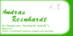 andras reinhardt business card